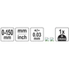 Toya Sa Poland Elektroninis slankmatis | 0–150 mm | ekranas 2,4″ (YT-72020)