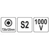 Toya Sa Poland Izoliuotas atsuktuvas elektrikui | labai plonas | T20 x 125 mm | 1000 V (YT-282671)