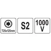 Toya Sa Poland Izoliuotas atsuktuvas elektrikui | labai plonas | T25 x 125 mm | 1000 V (YT-282672)