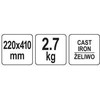Yato Toya Sa Poland Ketaus plokštelė dujiniams griliams | dvipusė lygi/grublėta | 220×410 mm (YG-20020)