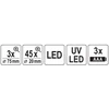 Toya Sa Poland YATO LUPA DWIE SOCZEWKI 3x/45x PODŚWIETLENIE LED