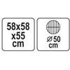 Toya Sa Poland Plieninė lauko krosnelė su grotelėmis ir malkų dėtuve | 58×58×55 cm (99914)
