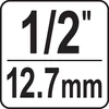 Yato Toya Sa Poland Smūginių trumpų galvučių rinkinys – AS-Drive 1/2", CrMo – 10–27 mm, 15 vnt (YT-10253)
