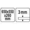 Toya Sa Poland Sodo židinys C6 | sudedamas, 3 mm plienas | 65×55×26 cm (99706)