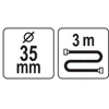 Toya Sa Poland Žarna betono vibratoriui YT-82600 | 3 m / 35 mm (YT-82595)