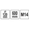Toya Sa Poland Spiralinė maišyklė | 120X600 mm M14 (YT-55031)