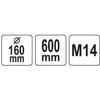 Toya Sa Poland Spiralinė maišyklė | 160X600 mm M14 (YT-55041)