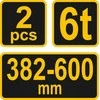 VOREL Domkratai, 2 vnt., 6 tonos, 80309