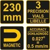 VOREL TORPEDO LEVEL 230mm 16301