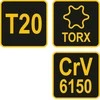 Toya Sa Poland L tipo atsuktuvas su rankena | T-Star (Torx) | T20 (56632)