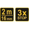 VOREL VALČIUOTAS MATAVIMAS SU GUMINIU dangteliu 2m x 16mm