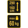 Vorel Toya Sa Poland Teleskopinė atrama įtvaras | 160 -290 cm (29445)