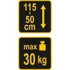 Bikuvalt VOREL teleskopinė atrama 50–115 cm