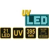 Vorel Toya Sa Poland UV žibintuvėlis ir akiniai kondicionavimo sistemos nuotėkio aptikimui | UV 21 LED (82756)