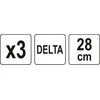 Toya Sa Poland Abrazyvinis tinklelis | delta | su velcro | 280 mm | 3 vnt. | P80 (YT-846113)