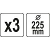 Toya Sa Poland Abrazyvinis tinklinis diskas su Velcro | P150 | 225 mm | 3 vnt. (YT-845843)