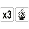 Toya Sa Poland Abrazyvinis tinklinis diskas su Velcro | P120 | 225 mm | 3 vnt. (YT-845833)