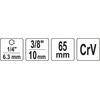 Yato IŠSKIRTINIS ADAPTERIS NASADEK 3/8" 65mm