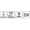Yato APATINĖS ADAPTERIS 1/2" 70mm
