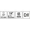 Yato „Toya Sa Poland“ adapteriai | 6,3 mm (1/4") / 6,3 mm (1/4") (YT-04625)