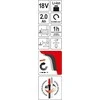 Akumuliatorinis siaurapjūklis Yato YT-82822; 18 V; 2,0 Ah akum.