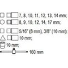 YATO "Master Drip Plug Key" komplektas, 18 vnt.