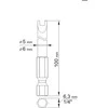 YATO KOŃCÓWKA / BIT 1/4" SPANNER 6x100mm + 10x100mm 2vnt.. 0499
