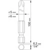 Toya Sa Poland YATO antgalis / antgalis 1/4" PH1x100mm + PH2x100mm 2 vnt.. 0488
