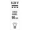 YATO AUTOMOBILIŲ ĮTAMPOS TESTERIS 6-24V 2865