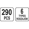 Yato Toya Sa Poland Automobilinis klipsų asortimentas BMW | 290 vnt. (YT-06661)