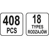 Yato Toya Sa Poland Automobilinis klipsų asortimentas Nissan | 408 vnt. (YT-06657)