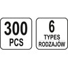 Yato Toya Sa Poland Automobilinis klipsų asortimentas Opel | 300 vnt. (YT-06652)