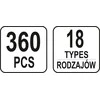 Yato Toya Sa Poland Automobilinis klipsų asortimentas Toyota, Lexus | 360 vnt. (YT-06650)