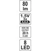 YATO LATARKA INSPEKCYJNA LED MAGNES NA BATERIE 3xAAA 80 LUMENÓW