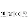 YATO NAILONINĖS PIRŠTINĖS PILKOS 10 7472