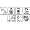 Yato Toya Sa Poland Deimantinis segmentinis pjovimo diskas | 350x25,4 mm (YT-60003)