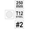 YATO APVALINĖ DIDĖLĖ 250 mm PUSIAU STIPRI 2 6232