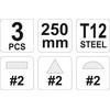 YATO FILES FOR METAL SET 3 vnt. 6237