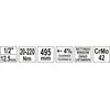 Dinamometrinis raktas YATO YT-07605 1/2'' 20-220NM
