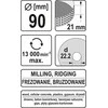 Toya Sa Poland Diskas / freza medžiui | 90 mm / 21 mm (YT-59175)