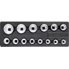 Toya Sa Poland YATO Rinkinys PERFORUOTOS VERŽLĖS 3/4" 14 varžtų. (19 - 55 mm) SPINTELĖS ĮDĖKLAS YT-55457