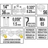 YATO ŁAŃCUCH TNĄCY DO PILARKI 35cm (14") .325