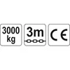 Yato Toya Sa Poland Grandininė gervė 3M, 3,0 T (YT-58954)