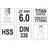 Toya Sa Poland Grąžtas metalui HSS-TIN 9.0 mm (YT-44660)