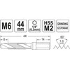 Grąžtas YATO grąžtai-Sriegiklis M6 HEX