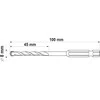Grąžtas YATO grąžtai UNIWERSALNE HEX 8mm