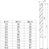 Grąžtas YATO Rinkinys grąžtų DO METALU HSS 10 vnt. 1, 2, 3, 4, 5, 6 ,7, 8, 9, 10mm, KOBALT