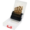 Grąžtas YATO GRĄŽŲ RINKINYS METALUI HSS-TiN 19 vnt. 1-10 mm.