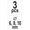Grąžtas YATO GRĘŽIMO GYLIO APRIBOJIMAS 6,8,10mm