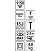 Yato Griovimo plaktumas SDS-Max 1150W 15J 4,8kg YT-82133